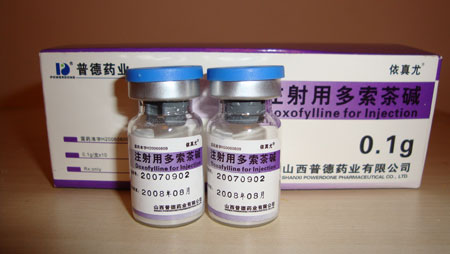 > 呼吸困难  产品名称:                           注射用多索茶碱